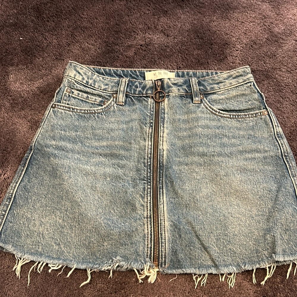 Free People mini Jean skirt